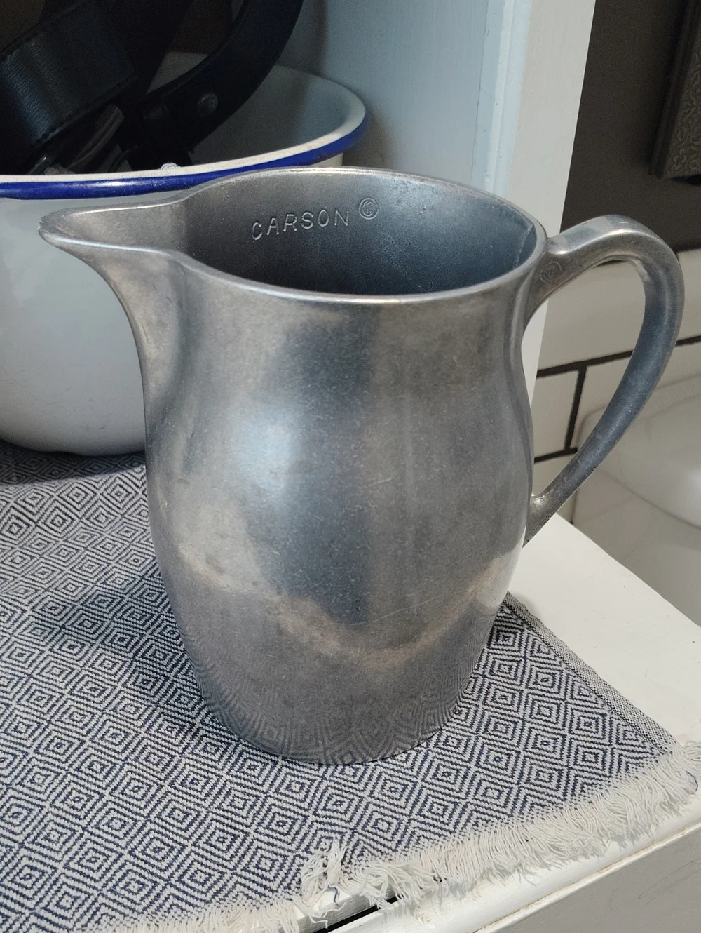 Vintage Carson Pewter Pitcher